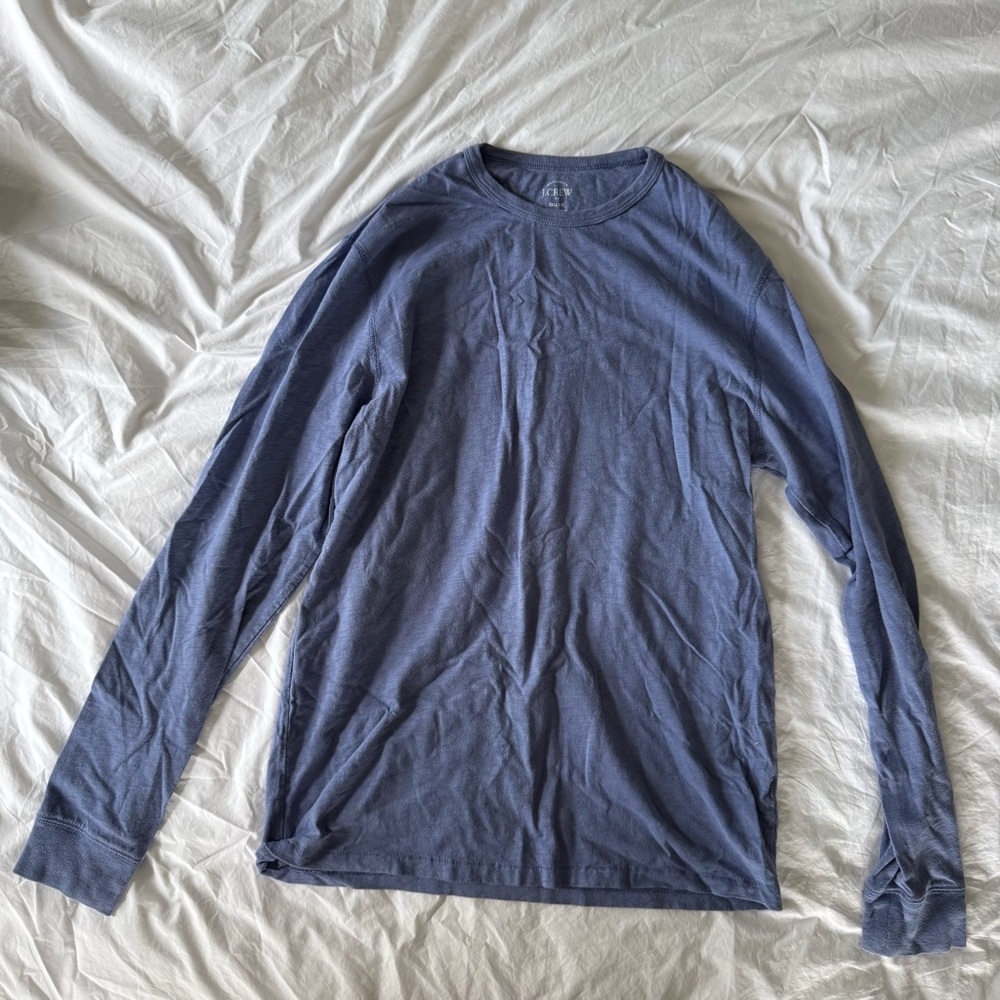 J. Crew Blue Long Sleeve Tee Soft Lightweight Design
